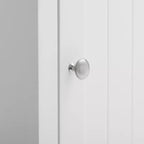 Meuble de salle de bain blanc à une porte et trois étagères