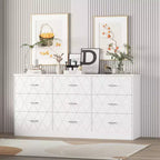 Commode moderne 9 tiroirs de 160 cm avec prise de courant