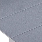 Lit simple avec coussin pliant, lit coffre mural pliant avec bureau à position réglable, blanc/gris