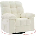 Rocking Recliner Chair, 360 Swivel Rocker Chair, Lazy Boy Recliner Single Sofa, Side Pockets, for Living Room, Small Spaces