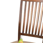 Chaise de salle à manger en bois de châtaignier à lattes verticales