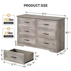 Commode de ferme avec poignées métalliques – 5 ou 6 tiroirs