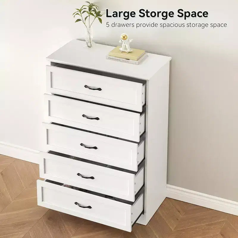 Commode de ferme avec poignées métalliques – 5 ou 6 tiroirs