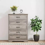 Commode de ferme avec poignées métalliques – 5 ou 6 tiroirs