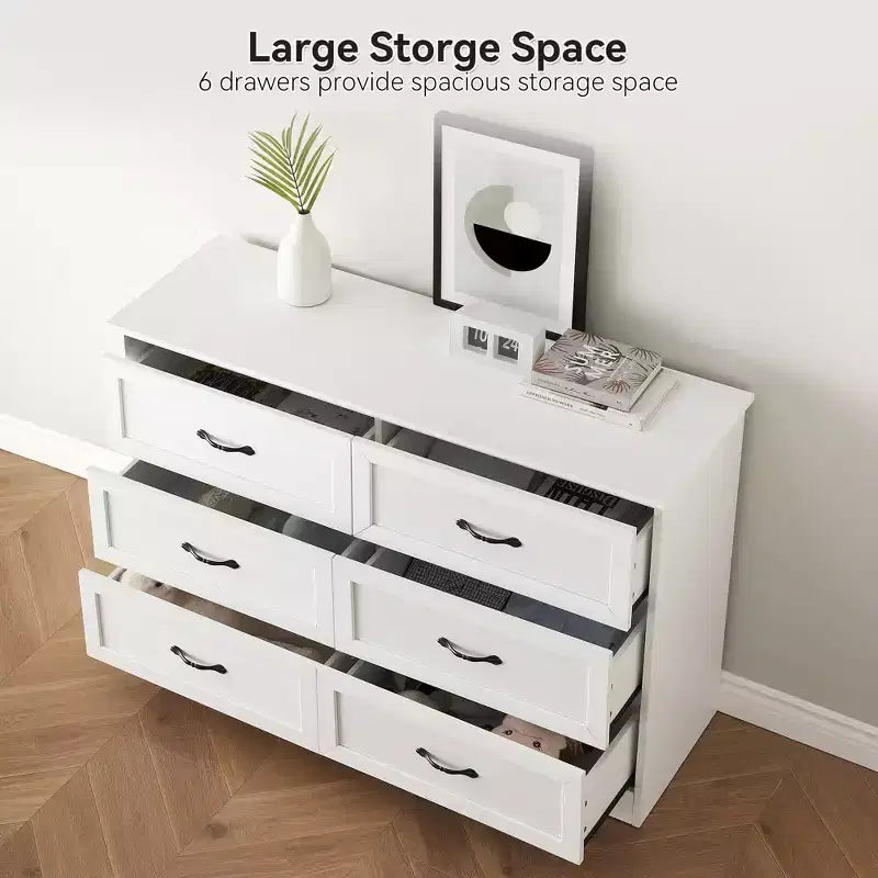 Commode de ferme avec poignées métalliques – 5 ou 6 tiroirs