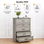 Commode de ferme avec poignées métalliques – 5 ou 6 tiroirs