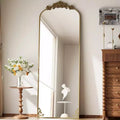 65x22 Arched Full Length Mirror Metal Vintage Mirror Baroque Style,Brozen