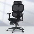 FLEXISPOT C7 Ergonomic Office Chair With Footrest, Mesh Seat, Black
