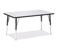 Jonti-Craft Berries Adult Height Color Edge Rectangle Table (30 x 48) in Black