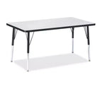 Jonti-Craft Berries Adult Height Color Edge Rectangle Table (30 x 48) in Black