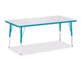 Jonti-Craft Berries Elementary Height Color Edge Rectangle Table 30 x 60 in Blue